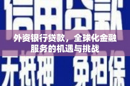 绿春外资银行贷款，全球化金融服务的机遇与挑战